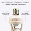 E27 LED Lamp Holder Adjustable Infrared Sensor Light Control Time Delay Switch Smart Home Lighting Fixture