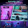 Devil Eyes Light for Windshield, 19.3"x4.3" Led Eyes, Led Flexible Film Screen for Cars, SUVs & Trucks, Programmable USB Matrix Panel, App/Remote