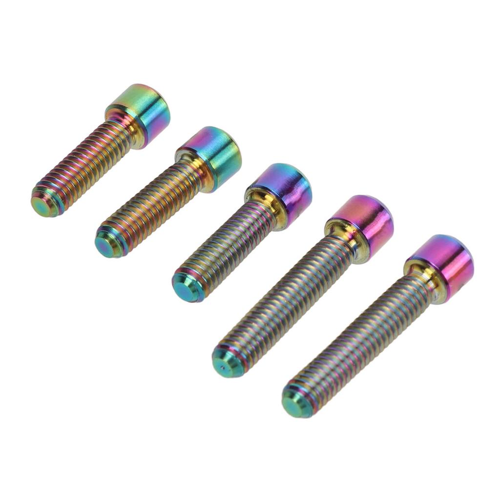 5Pcs Derailleur Screws M4 3Pcs 13.5 2Pcs 20mm Titanium Alloy Rustproof Easy Installation Cage Screws for Mountain Bike