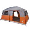 8 Person Family Tent Gray and Orange Waterproof