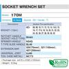 TONE Socket Wrench Drive 33 Silver Set, 12.7mm (1/2"), 170M, Contents Pieces,