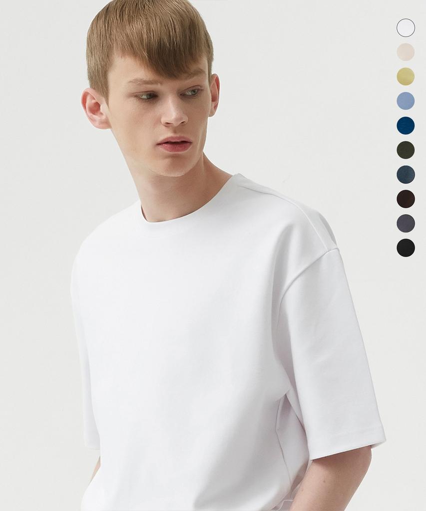 TRILLION Essential Layered Sleeve Short T-Shirt_10 Colors (C Type)