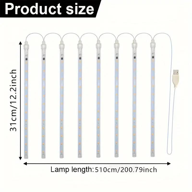 1pc Christmas Lights Waterproof USB Meteor Shower Rain Lights Icicle Tree Lights Raindrop Lamp For Party Patio Xmas Decoration