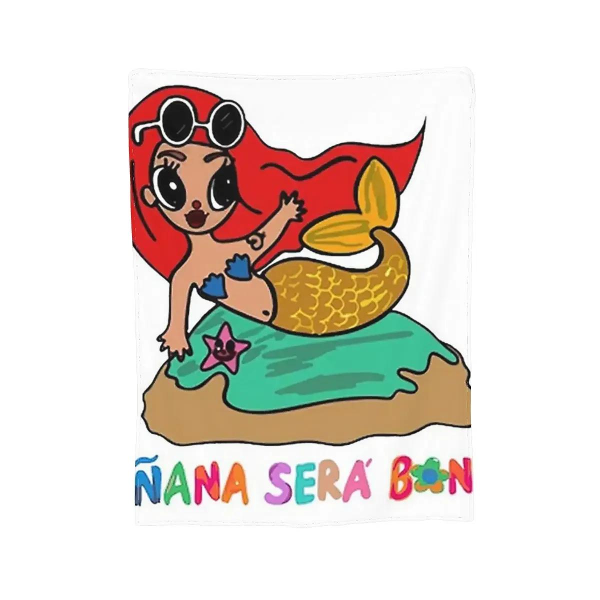 

Manana Sera Bonito Karol G Blankets Soft Warm Flannel Throw Blanket Bedspread for Bed Living room Picnic Travel Home Couch 80x120cm