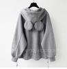 2023 Autumn/Winter Imitation Hua Cotton Loose Mid-Length Fleece-Lined Thick Coat