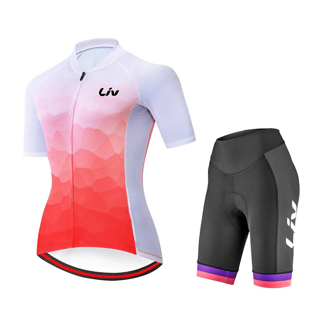 Suit Set Women Cycling Jersey Short Sleeved  Breathable Outdoor Cycling Bib Quick Drying Sports Shirt 2026 Summer Breathable Cycling Suit