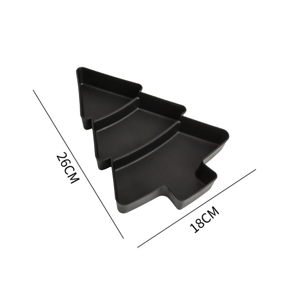 Silicone World Christmas Tree Fruit Plate Home Snack Plate Plastic Nut Candy Dish Melon Seeds Dried Fruit Box Lazy Snack Box