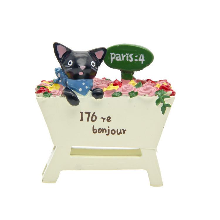 

Black Small Fresh Cat Rose Garden Plant Pot Ornament For Home Office And Gifts