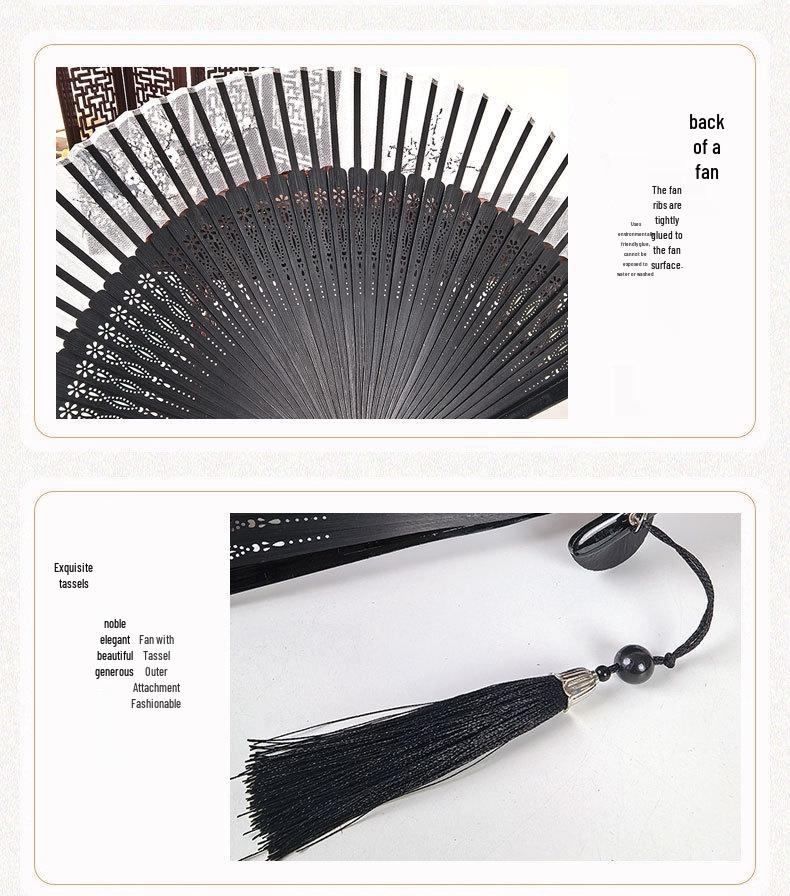 Chinese Hanfu Dance Fan: Retro Folding Qipao Fan for Men & Women