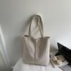 Large Capacity Tote Bag Women's Solid Color Shoulder Bag