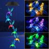 Solar Seven-Color Rose Wind Chime Lamp: Outdoor Courtyard Hanging Light for Halloween Decor