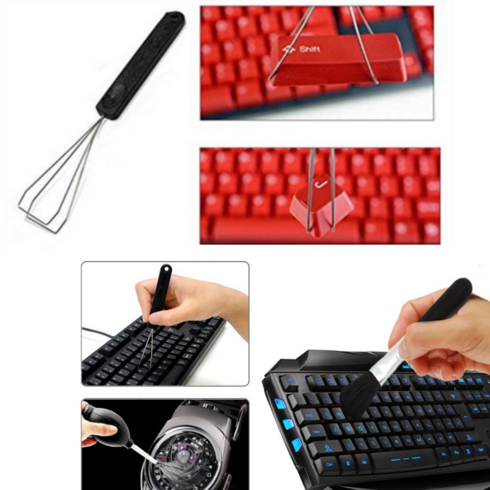 3 in 1 Cleaning Tools Rubber Ball Dust Blower Cleaning Brush Keycap Steel Puller Remover for Digital Camera Lens Filter Keyboard
