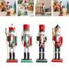 Nutcracker Figurine Christmas Decoration Standing Wooden Nutcracker Desktop