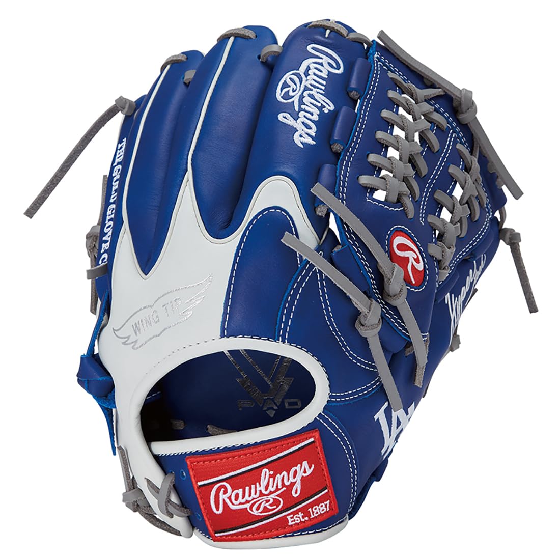 Rawlings HYPER TECH MLB Outfielder Glove 11.75 inches Dodgers Model GR5HTMN55W Left-handed Throw