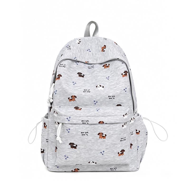 Student Schoolbag Female Cartoon Backpack светло-серый