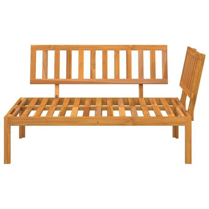 VidaXL Canapé d'angle palette de jardin bois massif d'acacia, canapé palette en bois, banc d'extérieur, meuble de jardin, 365844