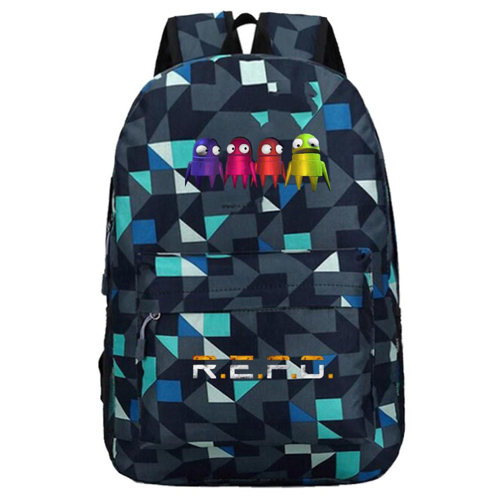 Repo Student Pattern Backpack Breathable Outdoor Use Schoolbag Gift Fashion