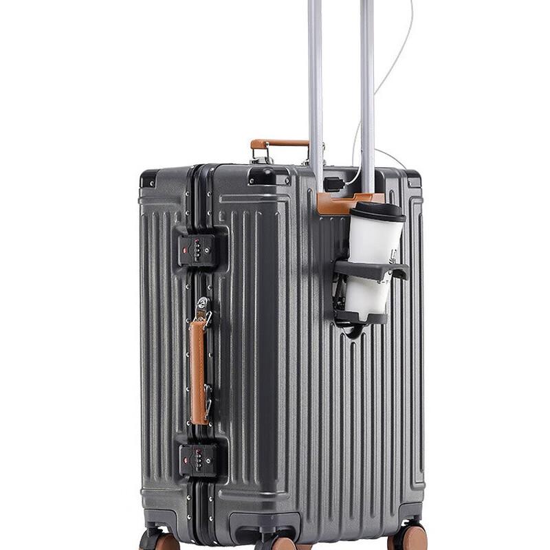 OEING Aluminum Frame Rolling Luggage 24 inch