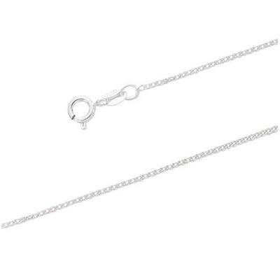 [Q8214] - Silver Ankle Chain 'Maille Gourmette' Silver - 23 Cm 1 Mm