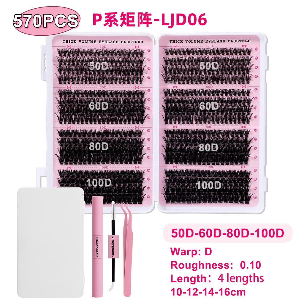 Segmented Eyelash Set, Thick False Eyelashes Three-Dimensional Diy Hot Melt Multi-Hair Grafted Eyelashes Fd Set
