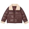 Women’s Short Lamb Wool Lapel  Winter Jacket