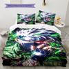 Set Copripiumino Trapuntato con Fantasia Cartone Animato Federa Decorazione per la Casa Regalo di Compleanno (1 * copripiumino + 2 * federa, senza nucleo)