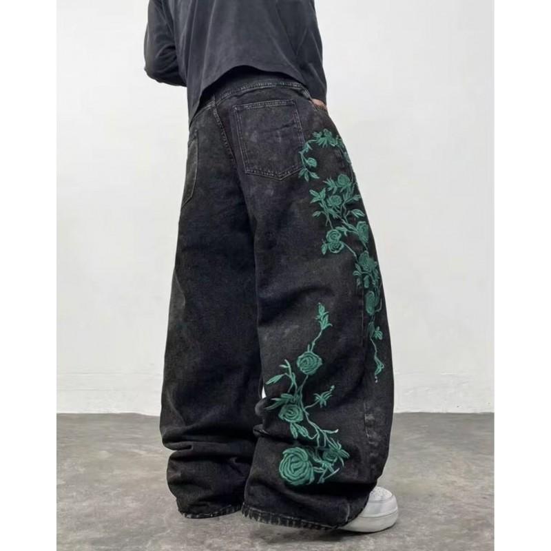 Mens Loose Fit Straight Leg Denim