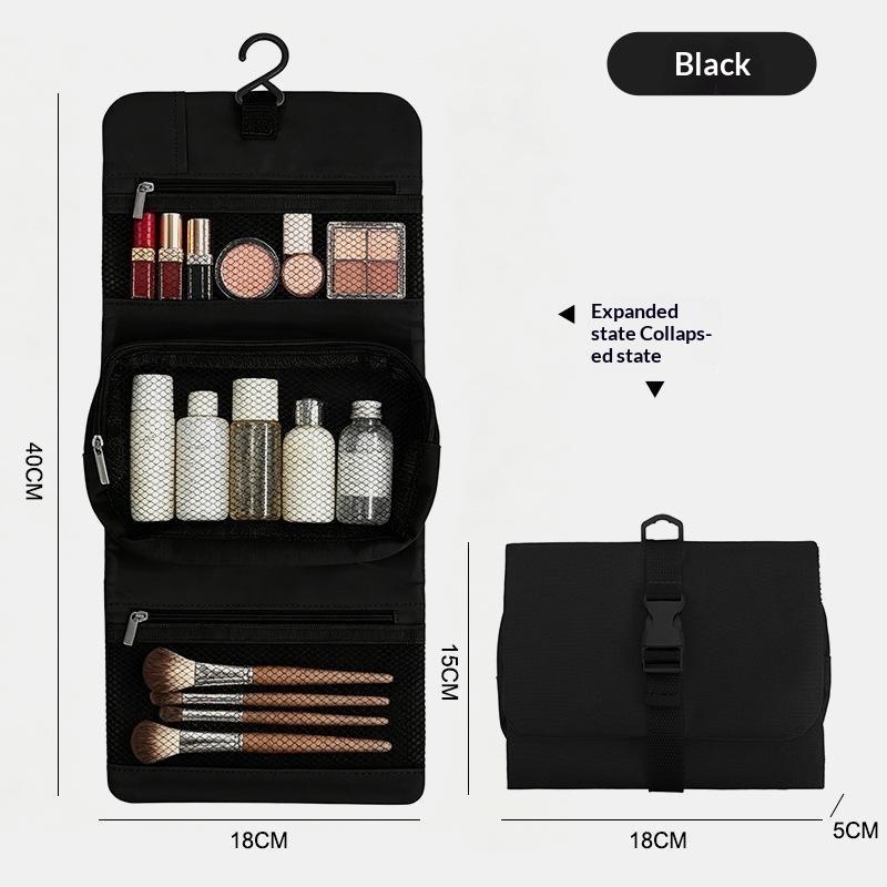 Foldable Detachable Toiletry Bag Large Capacity Hanging Hook Water Resistant Storage Bag for Men Women Travel