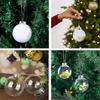 15 Pcs DIY Clear Fillable Balls Ornament, 2.36Inch Transparent Ornaments Shatterproof Christmas Balls for Christmas Wedding Birthday DIY Crafts