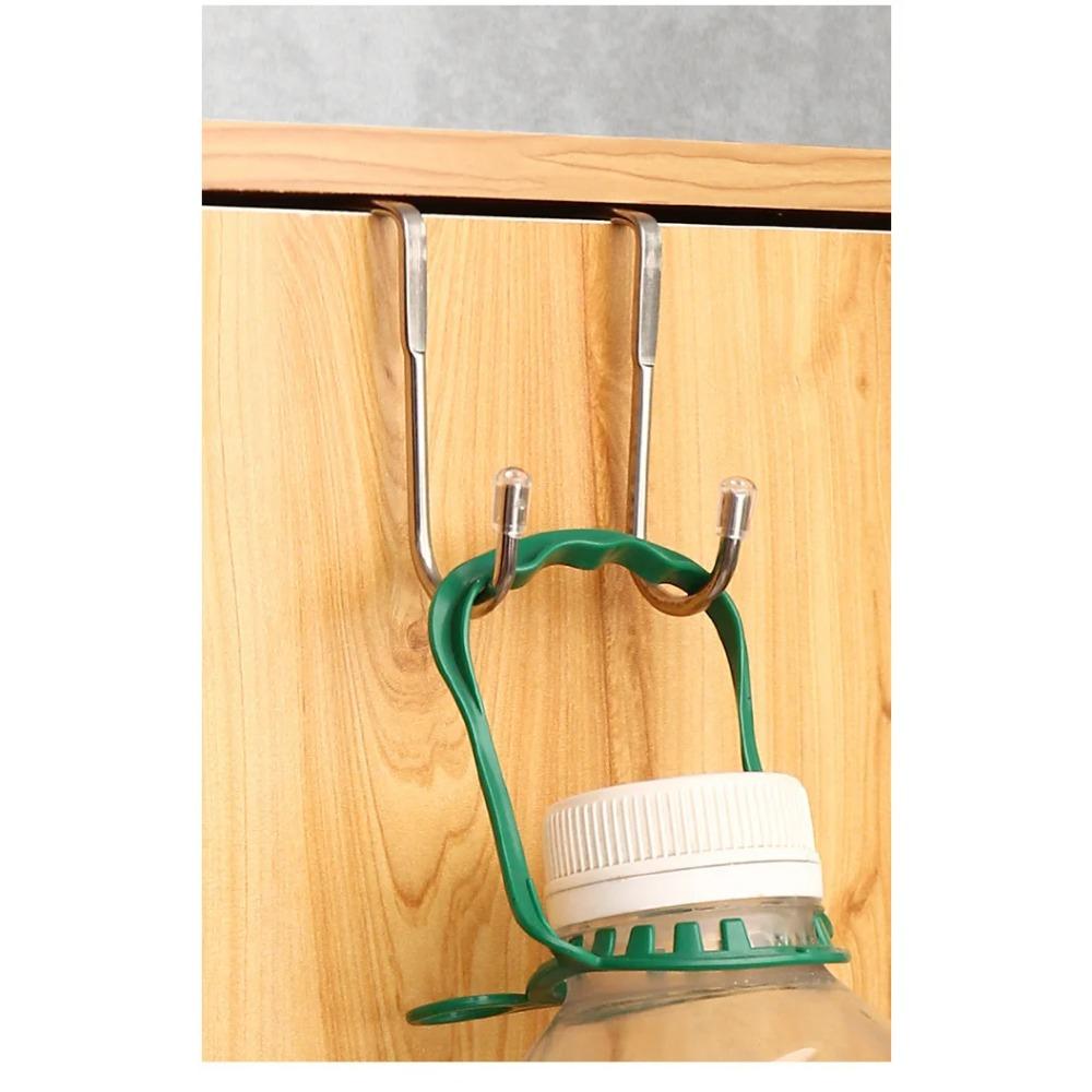S-Shape Cabinet Storage Rack Bathrobe Hanger Holder Hooks Stainless Steel Kitchen Bathroom Cabinet Door Coat Towel Rack New