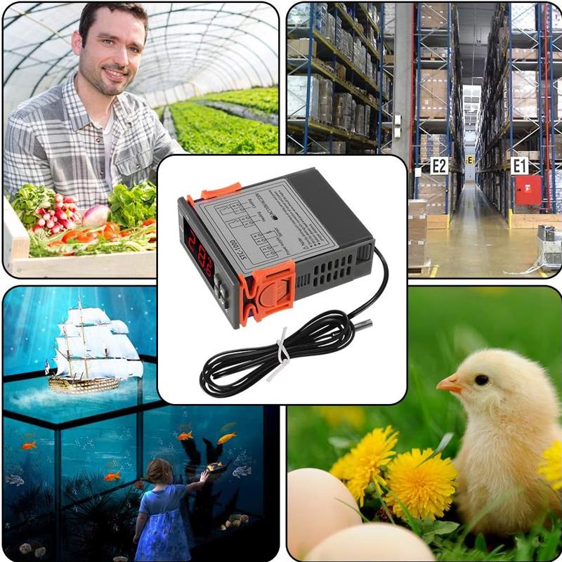 Smart STC-1000 Temperature Controller LED Digital Thermostat Thermoregulator Incubator Relay Heating and Cooling 12 V 220V