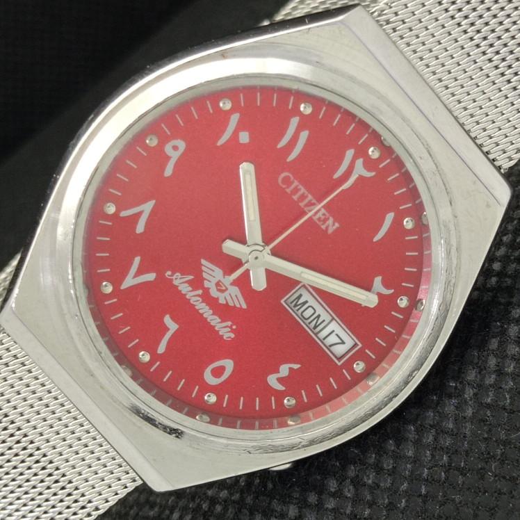 

Б/у винтажные мужские часы Citizen Automatic 8200 из Японии, арабские, красные, 608k-a317290-2 SKU608k-a317290