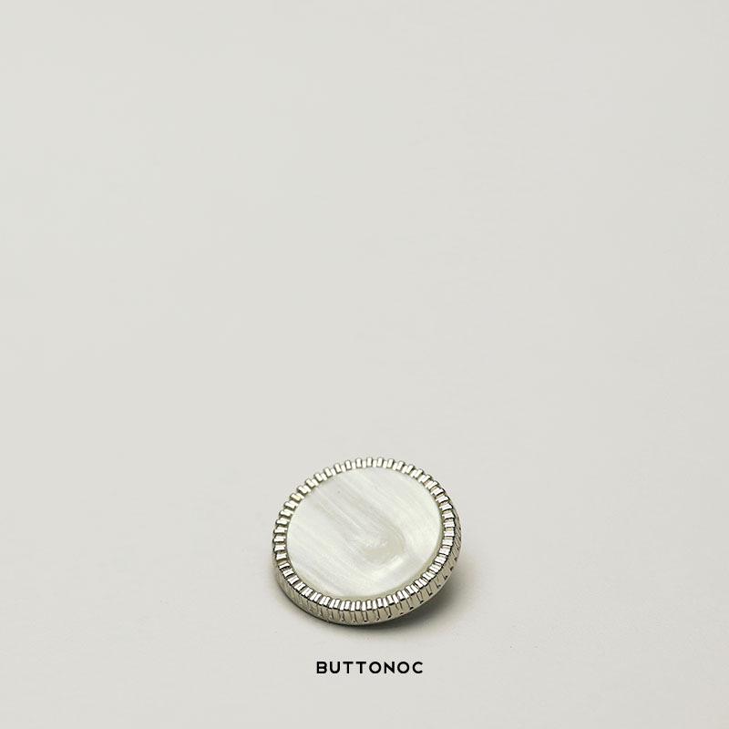 Imitation Shellfish Alloy Buttons With Tooth Edge Women'S Jacket Sweater Decorative Double-Sided Nylon Coat Xiaoxiang Clothing Buttons