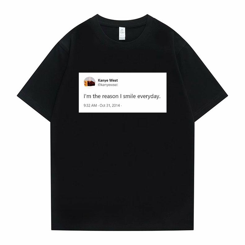 Funny Tweet Tshirt Hip Hop Kanye West Tshirts I Wanna Be Nice But Everyone Annoys Me T Shirt Summer Women Novelty Tshirts