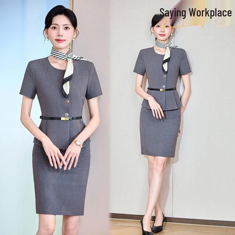 

Women s High-End Workwear Set: Elegant Jewelry Store/Hotel Reception Attire XXXL