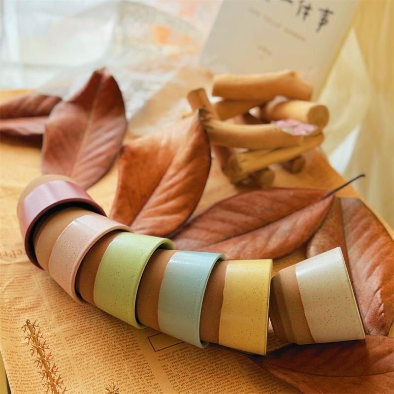 Kiln Change Middle East Small Cup Kung Fu Tea Bowl Retro Ceramic Tea Cup Concentrated Coffee Cup Coarse Pottery Cup