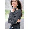 Mocana Women's Floral Halter One-Shoulder Long Sleeve Knit Top