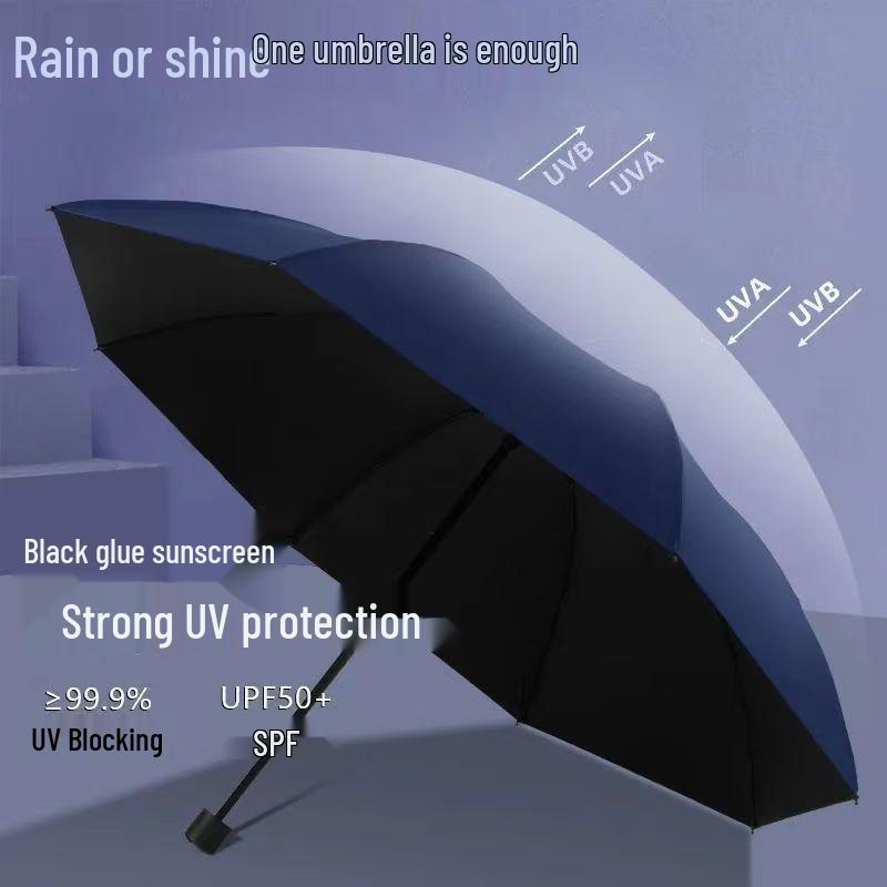 Velký skládací deštník pro tři osoby, odolný proti dešti a slunci, s potiskem loga na zakázku