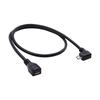 Chenyang CY Micro USB Male To Micro USB Female Extension 90 Degree Full Pin 2.0 2.0 Cable, Angled, Connection, 0.5M