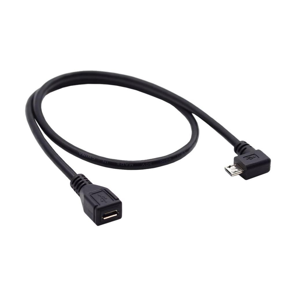 Chenyang CY Micro USB Male To Micro USB Female Extension 90 Degree Full Pin 2.0 2.0 Cable, Angled, Connection, 0.5M
