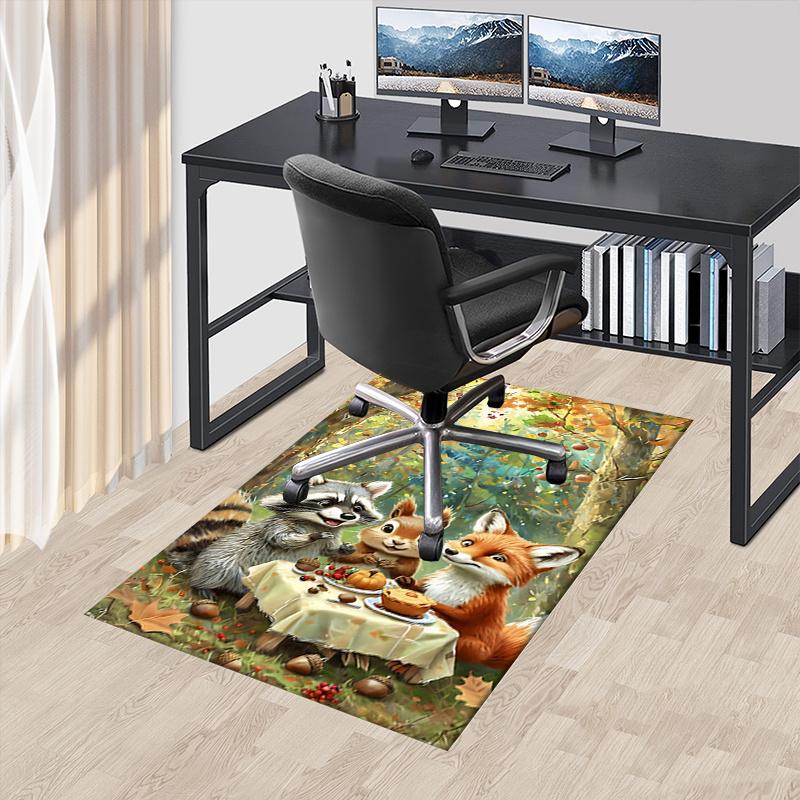 

Cute Animal Theme Chair Mat Office Carpet: Oversized Rug for Home Decor, Suitable for Sofa, Bedroom, Living Room, Various Rooms - Perfect Gi 60cm by 90cm