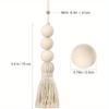 4 Stück Baumwollquasten Perlen Hängende Naturholzperlen Hängende Ornamente Schranktürgriff Vasen Neutral Neutral Heimdekorationen