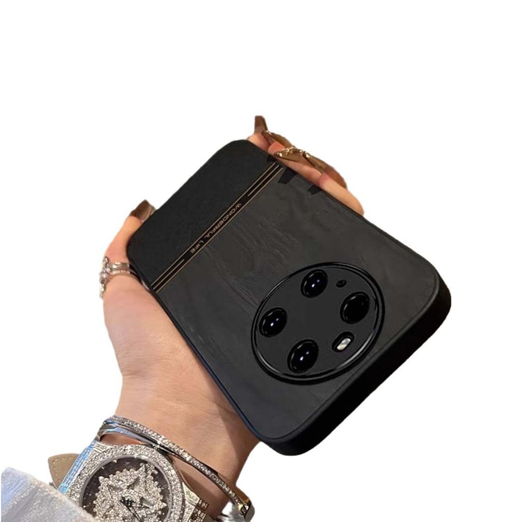 Etui na telefon komórkowy Huawei Mate60pro Skóra z fakturą drewna Odpowiednie dla P60 Łączone Kolor kontrastowy 50/40pro Matowe Etui odporne na upadki