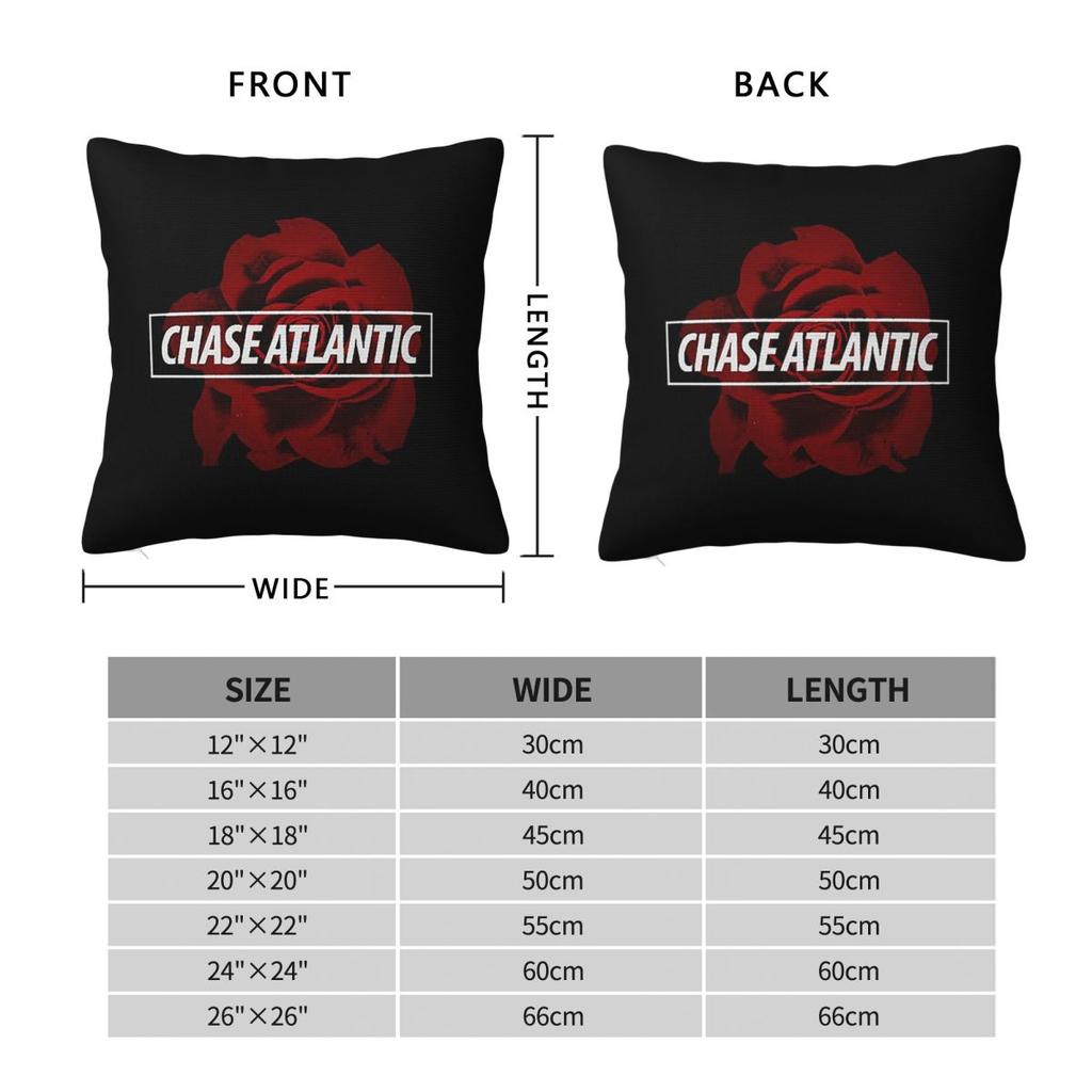 Chase Atlantic Rose Logo Square Pillowcase Pillow Cover Cushion Throw Pillow for Home Sofa Living Room