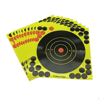 10 ks Splatter 8" zářivě žluté samolepicí samolepky Papírový terč