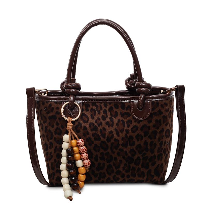 

Модная леопардовая наплечная сумка, сумка кроссбоди, матовая сумка на одном ремне, универсальный дизайн для молодых взрослых кофейный