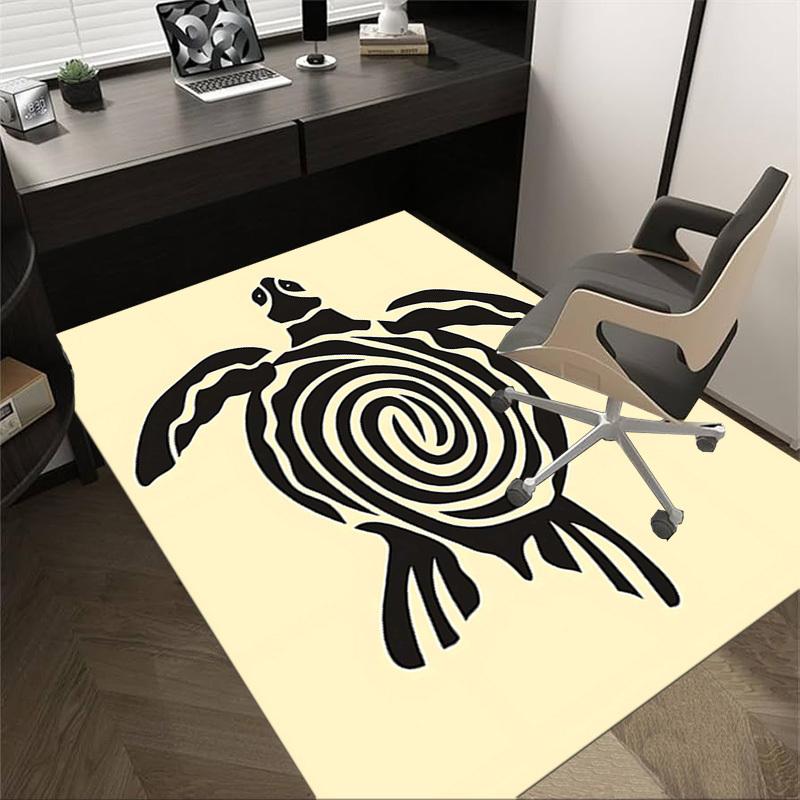 

1PC Turtle Spiral Anti-slip carpet, suitable for Office, bedroomand playrooms. It can also be used as a sofa footrest cover-W65 60cm by 90cm