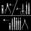 Set Manicure Professionale 11 in 1 Kit Unghie in Acciaio Inossidabile
