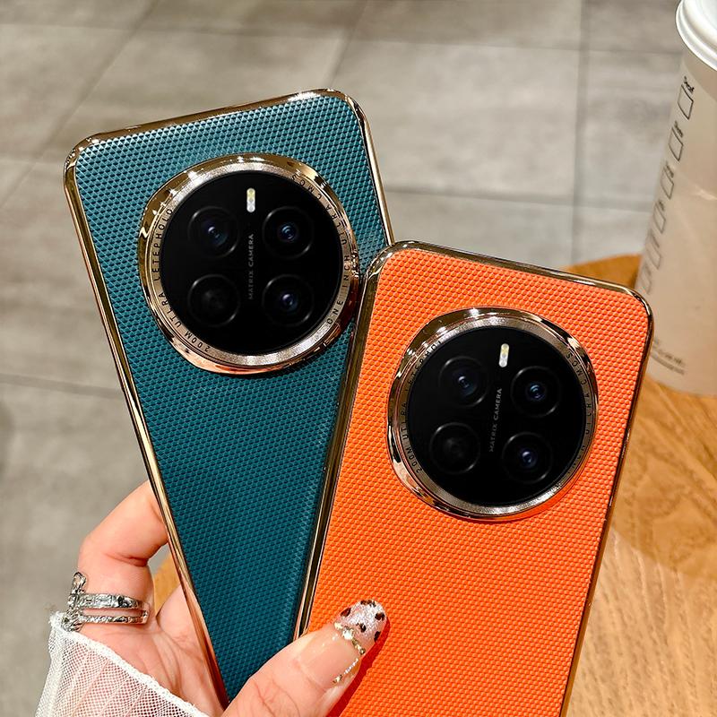 For Honor Magic 7 7 Pro Large Hole Plating Textured Lens Ring Drop & Fingerprint Resistant Phone Case