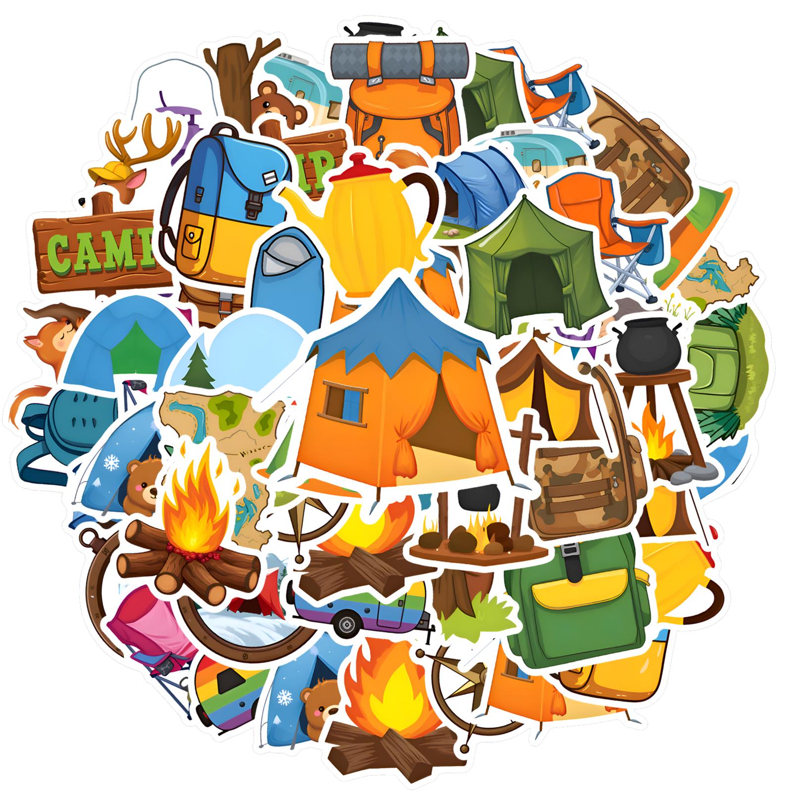 

35pcs-50pcs Playful Nature Stickers Outdoor Outdoors School Supplies Stationery Stickers For Laptop Luggage Scrapbook DIY